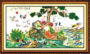 Hundreds birds' picture paintings ,Handmade Cross Stitch Craft Tools Embroidery Needlework sets counted print on canvas DMC 14CT /11CT