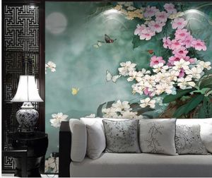 Carta da parati personalizzata 3d bellissimi sfondi paesaggi Magnolia Fiore Uccello Sfondo Decorazione murale Pittura