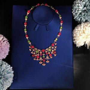 High-end Luxurious Ball Lady Necklace Party gathering Ruby red noble Necklace circular Superior quality Free shipping Tassels Choi Po