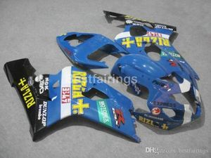 Top Rate Fairing Kit för Suzuki GSXR600 GSXR750 2004 2005 Vit Blå GSXR 600 750 K4 K5 Fairings RR38