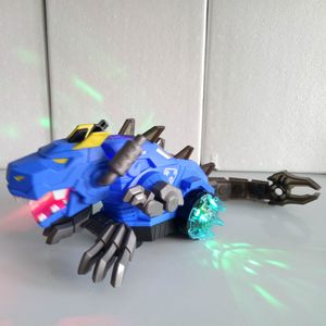 Electric Fight Mechanical Dinosaur Monster Toy, Automatisk spray med färgglad ljusmusik, 41 cm stor storlek, för fest Xmas barn födelsedagspresent