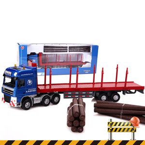 KDW Alloy Truck Model Toys, Engineering Vehicle, Wood Transport Trucks, High Simulation for Party Kid' Birthday Gift, Collecting, 625034
