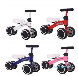 Großhandel-Baby Mini-Fahrrad Kinder Fahrrad mit 4 Rädern Pedal Spielzeug Vier Radfahrrad für 1-3 Jahre Kinder Geschenk zum Lernen Walk Roller