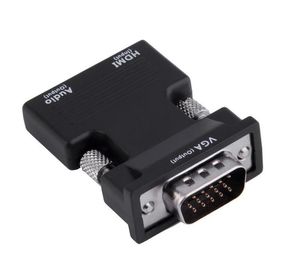Adaptador de conectores HD para VGA com cabos masculinos de áudio feminino 720 / 1080p para HDTV monitor TV-box projetor PC laptop PS4