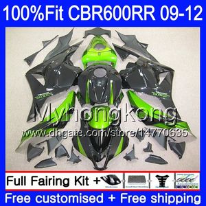 Einspritzung für HONDA CBR 600RR CBR600 RR 2009 2010 2011 2012 hellgrün schwarz 282HM.51 CBR 600 RR 600F5 F5 CBR600RR 09 10 11 12 Verkleidungsset