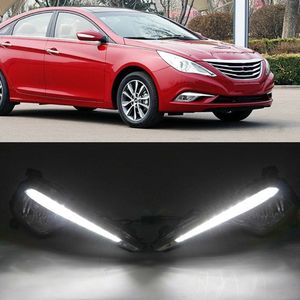 1 Pair Car LED DRL For Hyundai Sonata 8 2013 2014 Daylights Auto Daytime Driving Running Light White