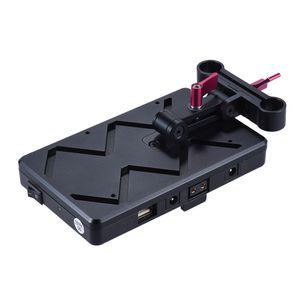 Freeshipping AD-VFU2 V-Mount Vロック電源バッテリプレートシステムUSB 5V / 7.2V / 12V / 14.8Vキヤノン用ダミーバッテリDCカプラ