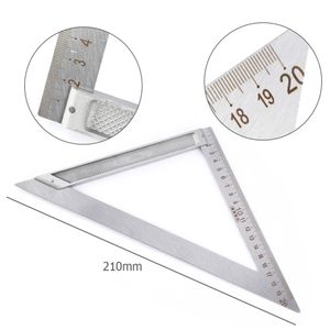 Triangle Ruler 90 Degrees Stainless steel Horizontal Woodworking Triangle Angle Speed Square Protractor Trammel Measuring Tool