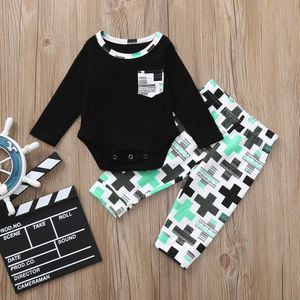 bebes baby boy girls set di vestiti 2 pezzi stampa top + pantaloni abbigliamento set roupa menino recien nacido vestiti appena nati