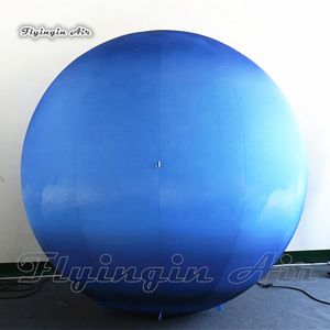 Accendendo il pallone gonfiabile del modello del pianeta del sistema solare simulato pianeta Urano LED per la fase di concerto e la decorazione del museo