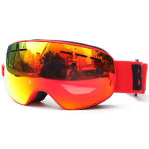 Snowboard-Goggles. großhandel-Kinder Skifahren Snowboarden Skating Goggles UV Schutz Anti Fog Breitkugel PC Objektiv Anti Slip Strap Helm kompatibel