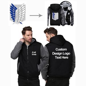 US-storlek anpassade mens hoodies diy print logo design hoodie vinter fleece tjockna kappa jacka sweatshirts drop shipping