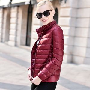 All'ingrosso-Donna sort Piumino invernale 90% Piumino d'anatra bianco Giacca leggera Capispalla femminile calda Giacca Parka Taglie forti 6XL