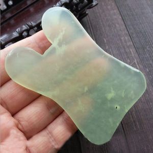 100 Uds. Piedra de Jade Natural de alta calidad tablero Gua Sha masaje de forma cuadrada masajeador de manos relajación cuidado de la salud herramienta de masaje Facial 7,5*5,5