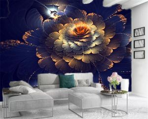 3D wallpaper sala de estar grandes flores lindas personalizar seu papel de parede de seda romântico favorito