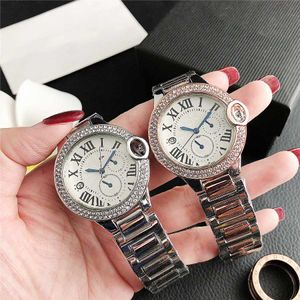 Moda Marka Zegarki Kobiety Dziewczyna Kryształ Kalendarz Styl Dial Stalowy Zespół Kwarcowy Wrist Watch Ca 12