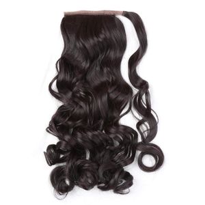 120g black women wavy Ponytail Hairstyle clip in Brazilian remy Hair Extensions Clip In Extension Pony tail Human Hair Drawstring Ponytail
