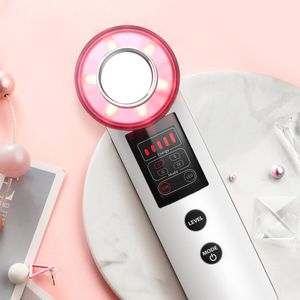 Sônica Vibration Massagem 3MHz ultra-ultra-som Facial Remoção de limpeza profunda rugas 7 Cores LED Light Anti-idade