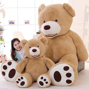 Hochwertige schöne riesige Größe 130 cm USA Riesenbärenfell Teddybär Rumpf Großhandelspreis Verkauf Geburtstagsgeschenk für Mädchen Baby Weihnachten (1 Stück)