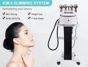 Newest Kim 8 Slimming System Ultrasound Liposunction Tripolar Multipolar Radio Frequency Skin Firming V Face Shape 5IN1 RF Slimming Machine