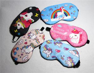 Cartoon Unicorn Hästskuggning Sova Eye Masks Lunch Break Factory Direkt kan anpassas Multi Colors Free Ship 50