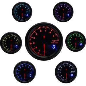 Wholesale car tachometers for sale - Group buy 2 inch mm Colors LED Car Auto Tachometer RPM Gauge Analog Digital Dual Display Car Meter