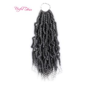 Bomb Twists Crochet Braids Synthetic Hair Extensions Ombre Afro Kinky Twist Braiding Hairs 14INCH 24strands African Bundles