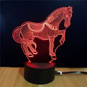 Shining TD068 Creative Gift Color Changing Horse Style Touch D LED Nachtlampje