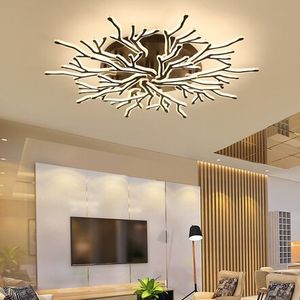 New Arrival Black Finish Modern Ceiling Lights For Living Room Master Room Bedroom Fixtures AC85-265V Chandelier Fixture MYY