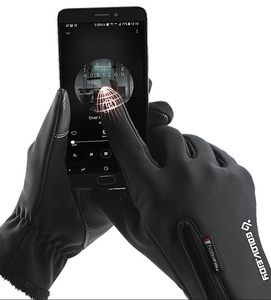 Fashion- Touch Screen Gloves Winter Windproof Waterproof Warm Glove Riding Sport Five Fingers Gloves Drop Ship