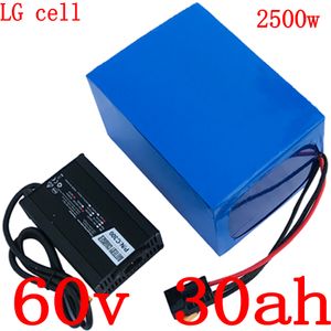 Free customs tax 60V lectric scoote battery60V 30AH electric bike battery 1500W 2000W 2500W Lithium pack use LG cell