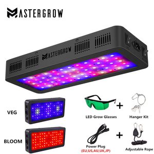 MasterGrow TS-600W / TS-900W / TS-1200W Full Spectrum Double Switch LED växer ljus med veg / blomma lägen för inomhus växthus växa tält växter