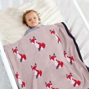 Ins Bebê Primavera e Outono Cobertura Cobertor Algodão Confortável Bonito Dos Desenhos Animados Malha Cobertor Baby Hold
