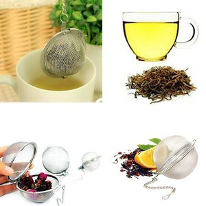 Rostfritt stål Tea Pot Infuser Verktyg Sphere Spice Ball Mesh Strider Filter Strainer Infusers Extra Fine Loose Leaf Cooking Interapper för Smaksätt Herbal Spices