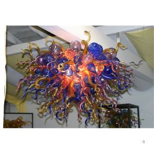 Custom Popular Lighting Museum Home Lamps Hand Blown Glass American Style Chandelier led Lustre Crystal Chandelier