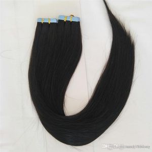 14 16 18 20 brazilian virgin tape hair extension 200g pu skin weft hair extensions straight natural color tape in h