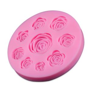 Alta qualità 3D Silicone 8 Mine Roses Artigianato Fondant Fallante FAI DA TE Cioccolato Della Stampo Della Torta Decorazione Sapone Sapone Strumenti di cottura