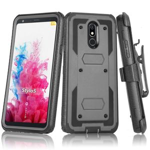 Phone Cases For ALCATEL 3V Built in Screen Protector Holster Belt Clip Rotatable Kickstand Rugged Shell Defender Heavy Duty Cover