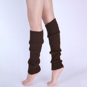 Mode Frauen Stricken Rippen Beinlinge socken Einfarbig Knie Winter sport Yoga bein wärmer Strümpfe strumpfwaren drop schiff