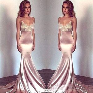 Sexy Pink Evening Dresses Cheap Spaghetti Straps Celebrity Wear Formal Party Prom Gowns Custom Made Plus Size