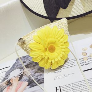 Bep20 지갑 어린이 지갑 최신 한국 밀짚 성격 해변 가방 지갑 패션 소녀 체인 크로스 바디 가방 생일 선물