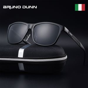 Luxo-Bruno Dunn Marca Designer Unisex Alumínio Quadrado Homens Polarizados Sol Óculos Femininos Eyewears Acessórios Óculos de sol para homens