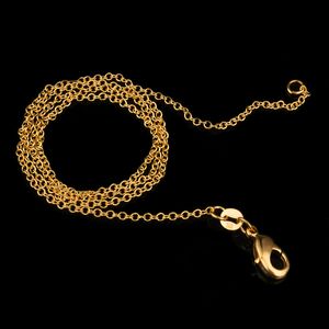 18 Collana a catena a maglie da 20 pollici per donna 1mm 925 gioielli timbrati platino bianco oro rosa collane girocollo da uomo accessori fai-da-te