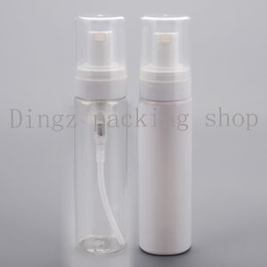 50 X 80ml flaconi vuoti con pompa dispenser di sapone trasparente/bianco/flacone di plastica in schiuma contenitore, pulizia dell'imballaggio cosmetico per il trucco