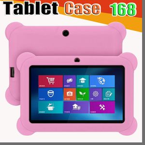 168 Anty Dust Dzieci Dziecko Miękkie Silikonowe Gumowe Gel Case Pokrywa dla 7 cali Q88 Q8 A33 A23 Android Tablet PC w połowie