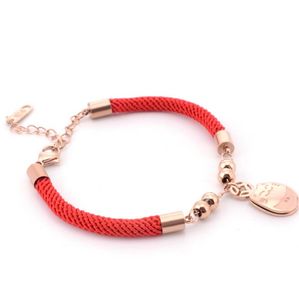 jóias moda- pulseiras de sorte para as mulheres strings18k rosa vermelha pulseiras de ouro simples moda quente gratuitos de transporte