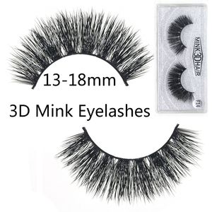 3D Mink pestanas falsas 13-15MM Entrecruzamento Thick longo Handmade Falso Lashes pestana extensões Eye Makeup normal Série F