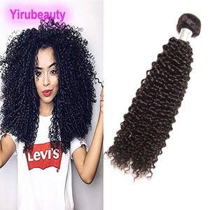 Malezyjskie ludzkie włosy Kinky Curly Natural Kolor Yirubeauty Pakiet Hair Extensons One Poledle 1piece/Lot 8-28 cala Kinky Curly Wefts