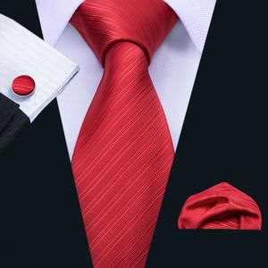 Горячие Карманы оптовых-Быстрая доставка Красный шеи галстук нашивки Платок Запонки Набор для Mens Business Party Hot Оптовая Освобождение судоходства N