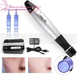 Mikro igłowanie trądzikowe Usuwanie DERMA Pióro napędowe Auto Derma Roller Pielęgnacja skóry Facial Steamer Beauty Sprzęt